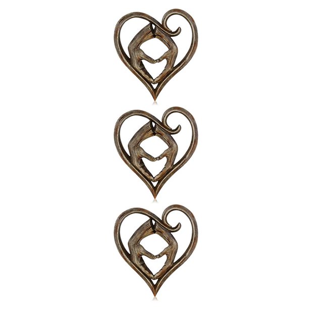 Escultura en forma de Corazón Matsuzay madera rústica decoración para fiesta de boda