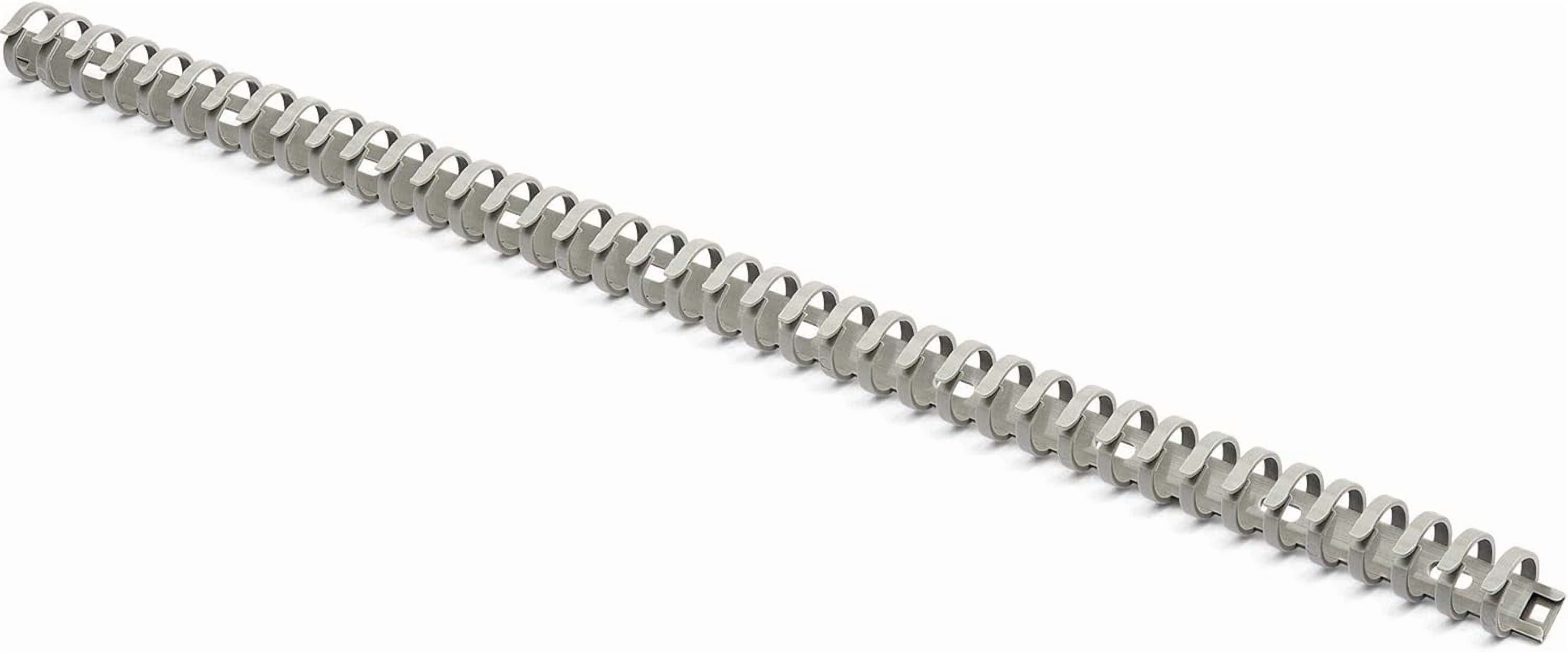 FEFEFW-Flexible Cable Management Raceway Spine Vertebrae, 3/4"(20mm) W x 1/2"(14mm) H - 20"(0.5m) Length, Nylon 66 Network Cable/Power Cord Hider Kit, Wall Wire Duct System, UL Listed, TAA