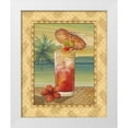 thumbnail image 3 of Charlene Audrey 12x14 White Modern Wood Framed Wall Art Titled - Island Nectar III, 3 of 5
