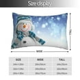 thumbnail image 4 of Disketp Pillow Covers Christmas Snowman In The Snow Pattern Throw Pillow Case Cushion Covers,Cushion For Bedroom,Couch,Home-16"X24", 4 of 9