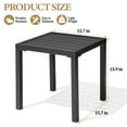 thumbnail image 2 of Mesa auxiliar para exteriores Crestlive Products, cuadrada de metal, resistente a la intemperie, 2 of 7