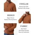 thumbnail image 4 of Weilanxin Men's Lightweight Sweater Quarter Zipper Pullover Sweaters Knitted Crew Neck Long Sleeve Waffle Casual, 4 of 8