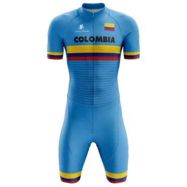 Costume de Triathlon pour Hommes avec Drapeau de la Colombie - 3TG