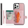 thumbnail image 3 of For Apple iPhone 12 Pro Max Case 5G, Wallet with Detachable Magnetic Card Pockets,fit Car Mount, 2 in 1 Durable PU Leather Money Card Sleeve Kickstand Shockproof Protection Back Flip Cover - Pink, 3 of 18