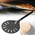 thumbnail image 2 of Miyuadkai Baking Pizza Flipper, Pizza Turning Peel Pizza Turner Restaurant Grade Aluminum Perforated Pizza Peel Lightweight Metal Outdoor Pizza Oven Accessories, 1 Pizza Peel, 2 of 9