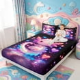 thumbnail image 2 of Manfei 3D Print Axolotl Fitted Sheet Full,Ocean Animal Bed Set,3pcs,1 Fitted Sheet and 2 Pillowcases, 2 of 6