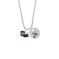 thumbnail image 2 of Delight Jewelry Silvertone Texas Flag - Ranger Silvertone Script Initial Disc - H - Charm Necklace, 20"+3", 2 of 4
