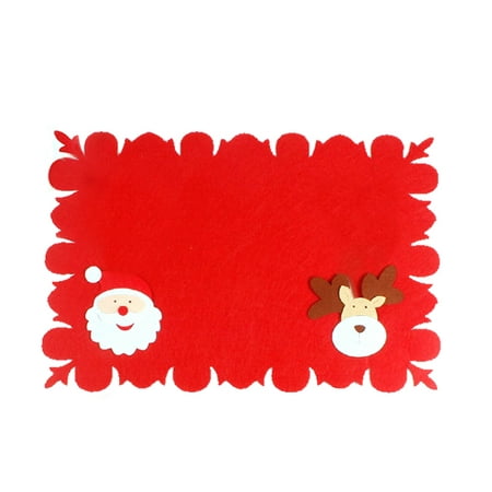 

BESTONZON Christmas Table Mat Bowl Fork Placemat Table Decor for Xmas Dinner Party (Snowman & Dear)