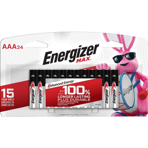 Piles alcalines AAA Energizer MAX, emballage de 24