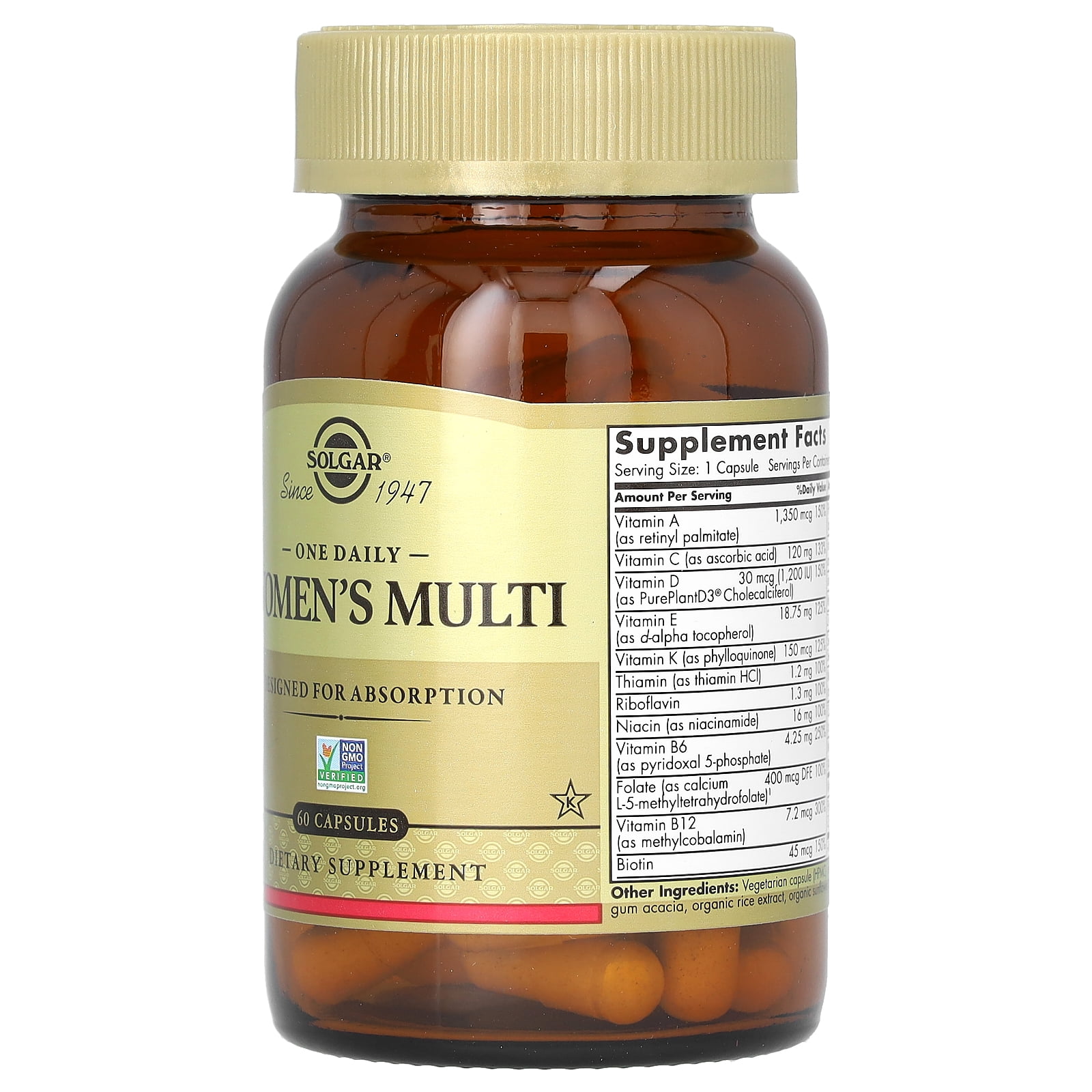 Solgar One Daily Women's Multivitamin, 60 Capsules