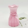 thumbnail image 2 of Zeonetak 10.24 Inch Unbreakable Decor Living Room Pink Plastic Flower Vase, 2 of 6