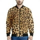 thumbnail image 2 of Chaqueta con cremallera y estampado de leopardo colorido para hombre, abrigo con personalidad con estampado 3D, chaquetas casuales de gran tamaño, ropa de calle, mangas largas, 2 of 5