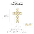 thumbnail image 2 of GDCOIN Cross Earrings 14K Gold Plated CZ Minimalist Jewelry for Women, 2 of 8