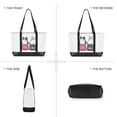thumbnail image 6 of FORMRS Canvas Laptop Tote Bag for Women with 15.6" Computer Compartments Shoulder Handbag, Black Chubby Cat, 6 of 7