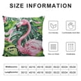 thumbnail image 6 of HENGT Watercolor Flamingo Tropical Green Pink Pillow Cover Farmhouse Decorative Throw Pillow Cover Square Cushion Case for Home Sofa Couch Decoration, 6 of 6