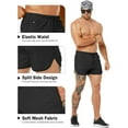thumbnail image 4 of YATELLE Men's Running Shorts 3" Quick Dry Lighweight Gym Workout Shorts with Zipper Pockets Athletic Jogging Shorts, 4 of 4
