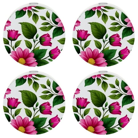 

YZUOUZY Night Light LED Lamp 4 Pack Beautiful Tropical Flowers Rafflesia