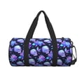 thumbnail image 2 of Fotbe flower starry sky Skull Pattern Foldable Sports Gym Bag with Wet Dry Pocket, Ultralight Travel Bag, Large Capacity Duffel Bag, Splash Proof Carry on Bag, Overnight Bag, Weekender Bag, 2 of 8