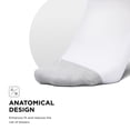 thumbnail image 4 of Feetures Elite Light Cushion Quarter Solid - Sport Sock with Targeted Compression - White Track , Large (1 Pair), 4 of 7