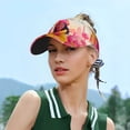 thumbnail image 4 of Kdxio Digital Nomad Pink Landscape Print Sun Visor Hat Golf Visor Adjustable Velcro Outdoor Sports Cap for Men Women, 4 of 6