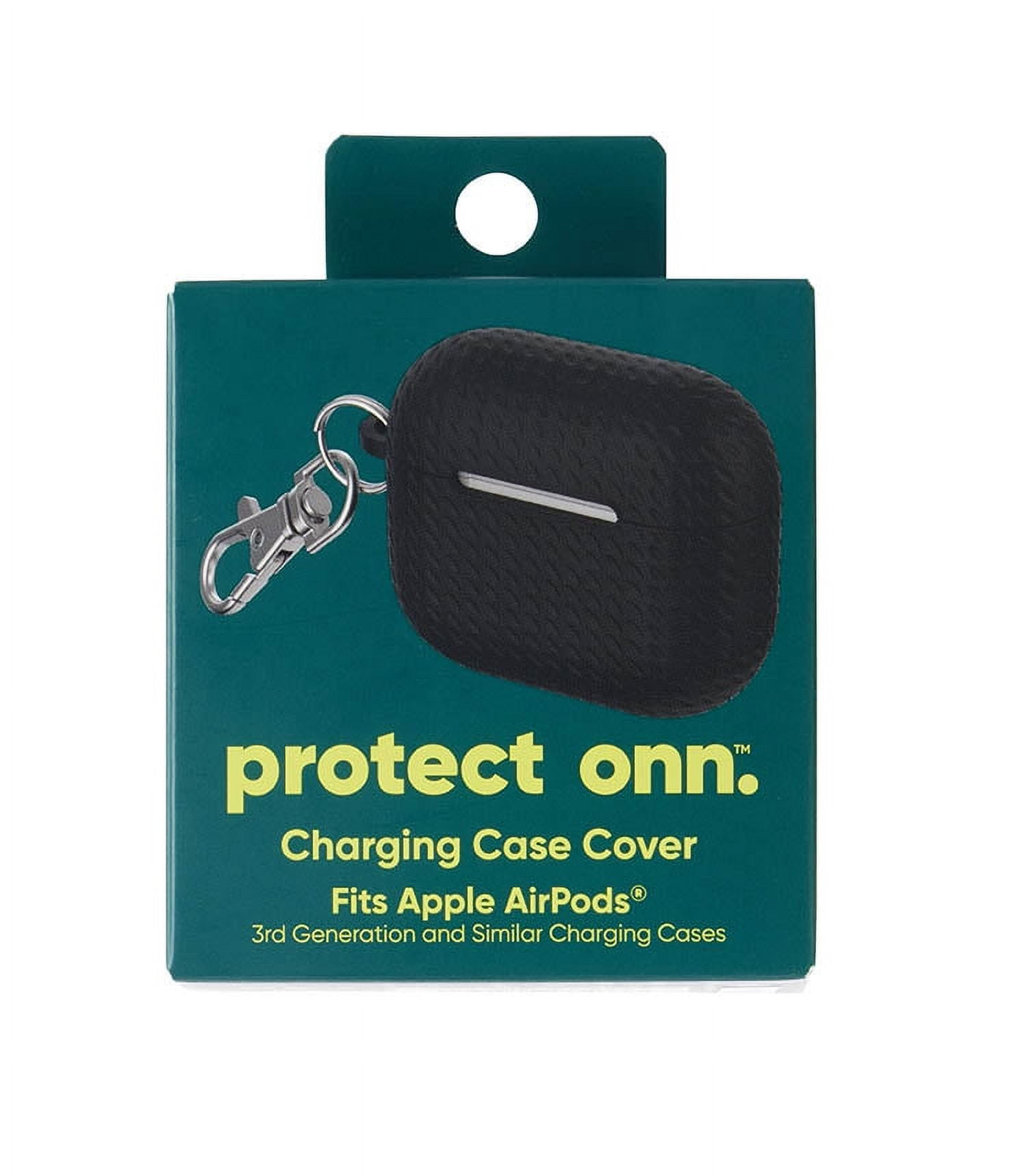 Silicone Charging Case Cover with Keychain Clip for Apple