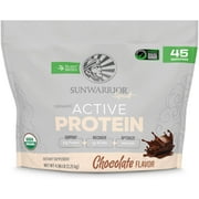Sunwarrior Vegan Protein Powder USDA Organic Protein Powder Blend | Plant Based BCAA Sugar Free Gluten Free Non-GMO Dairy Free | Chocolate 4.96lbs | Sport Organic Active Protein