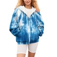thumbnail image 6 of kaondbfi Hoodied Sweatshirts for Elegant Women Activewear Hooded Zip for Jacket Coat Printed Fall Sweatshirt Outwear with Pockets Womens Summer Fall Fashion Tops, 6 of 7