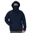 thumbnail image 3 of DUMUIELD Men's Double Hooded Sweatshirt with Warm Mask Zip Up Long Sleeve Comfy Windproof Athletic Sweatshirt Navy,L, 3 of 7