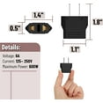 thumbnail image 2 of HWZWT EU to US plug adapter kit UK to US plug adapter, 2 of 5