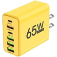 thumbnail image 1 of Cargador USB NexusYellow 1 Pza 6 Puertos USB 5V 3A Max 65W 100-240V 50-80Hz Amarillo., 1 of 1