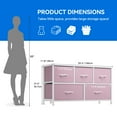 thumbnail image 4 of DEXTRUS 5 Drawers Wide Storage Fabric Dresser with Sturdy Steel Frame for Bedroom, Living Room fot Adult, Pink, 4 of 6