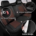 thumbnail image 4 of Full Set Car Seat Covers Compatible with Hyundai Venue 2020-2024 Faux Leather Seat Cushion 2 Rows 5 Seats Waterproof Anti-Slip Automotive Interior Accessories (Black&Brown), 4 of 8