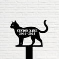 thumbnail image 4 of Handmadetneonsign Cat Name Memorial Metal With Stake, Cat Pet Metal Name Sign Stake, Cat Pet Metal Stake Decor, 4 of 4
