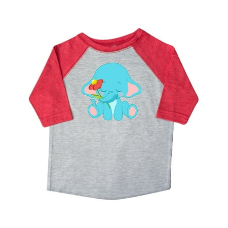 

Inktastic Cute Baby Elephant with Flower Gift Toddler Boy or Toddler Girl T-Shirt