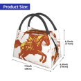 thumbnail image 2 of Fotbe Vintage Cowboy On A Bronco Horse Bolsa Térmica Portátil con Estampado, Bolsa de Entrega de Alimentos Aislada, Bolsa Reutilizable de Gran Capacidad para Comidas y Supermercado, 2 of 6