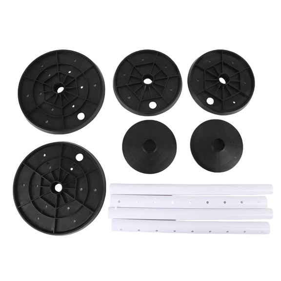 AVPAVP Adjustable Planter Lift Inserts, Plant Pot Fillers with Drainage Holes, Black, 2 Sets
