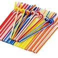 thumbnail image 2 of SDNall 100pcs Color Art Straws 8 Colors Clear Pack Package Disposable 6x260mm, 2 of 9