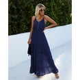 thumbnail image 2 of Vestido Maxi PRETTYGARDEN sin mangas con tirantes finos azul marino talla S, 2 of 4
