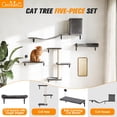 thumbnail image 2 of COZIWOW Wall Mounted Cat Furniture, Cat Wall Shelves and Perches, Floating Cat Shelves for Wall Set of 5, Grey, 2 of 9
