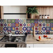8" x 8" Mediterra Celestial Mosaic Peel and Stick Removable Tiles