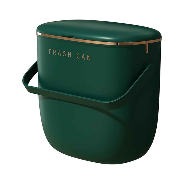 Danhjin Storage Kitchen Garbage Bin Hanging Type Household Wall Mounted Storage Bin With Lid, Toilet, Bathroom Wall Hanging Semi-automatic Packaging