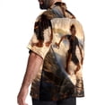 thumbnail image 3 of Surfing in Summer Men's Button Down Hawaiian Print Short Sleeve Casual Summer Beach Shirts, 3 of 6