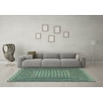 thumbnail image 3 of Ahgly Company Indoor Round Southwestern Light Blue Country Area Rugs, 7' Round, 3 of 4