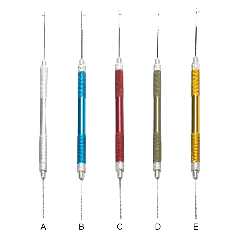 Maoww 2pcs Splicing Tool Set Rotating Rigs Drill Hooks Tool Tools Needle Aluminum Alloy Multi-use Accessories Silver