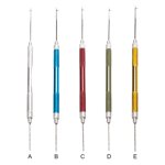 Maoww 2pcs Jeu d'outils d'épissage Rigs rotatifs Crochets de forage Outils Aiguille alliage d'aluminium Accessoires multifonctions Argent