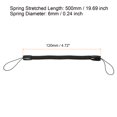 thumbnail image 2 of Unique Bargains 5' Plastic Retractable Spring Coil Strap Key Holder Stylus Cord, Black 8 Pack, 2 of 5