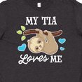 thumbnail image 4 of Inktastic My Tia Loves Me with Sloth and Hearts Youth T-Shirt, 4 of 5