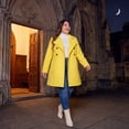 thumbnail image 3 of Agnes Orinda Women's Plus Size Winter Coats Double Breasted Peacoat Outerwear Jackets 3X Yellow, 3 of 7
