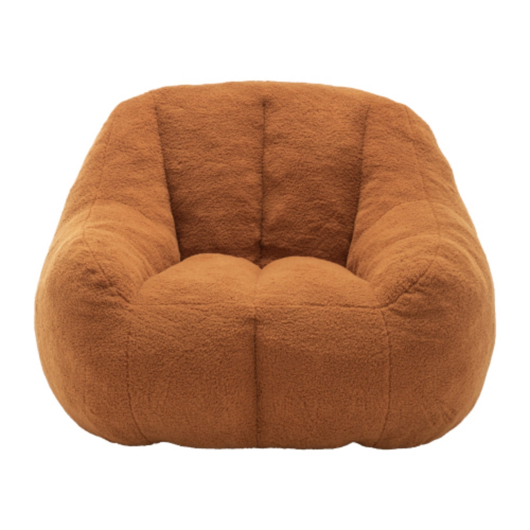 Bean Bag Chair with Filler, Teddy Faux Fur Bean Bag Sofa with Memory Foam for Dorm Living Room Bedroom, Yellow