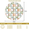 thumbnail image 3 of Easter and Checkered Squares Multicolor Pattern Round Tablecloth 60", Wrinkle-Resistant Wipeable Cover for Kitchen, Dining, Picnic & Patio, 3 of 6